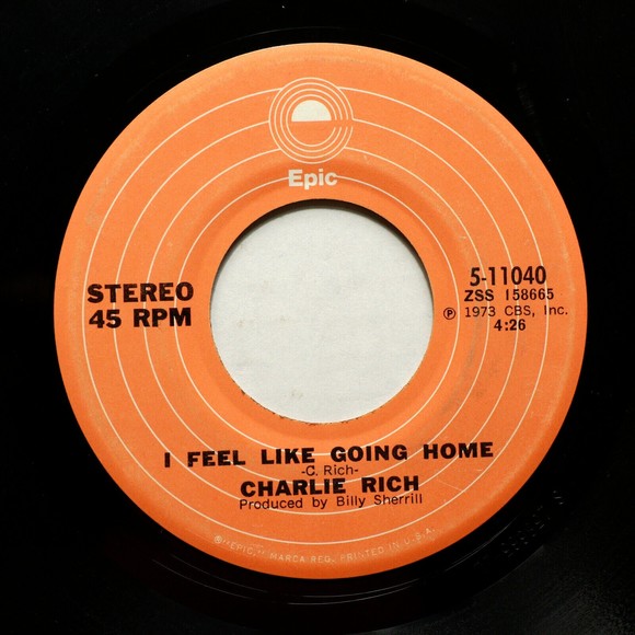 Other - Charlie Rich - The Most Beautiful Girl / I Feel Like Going Home 45rpm 7" Single